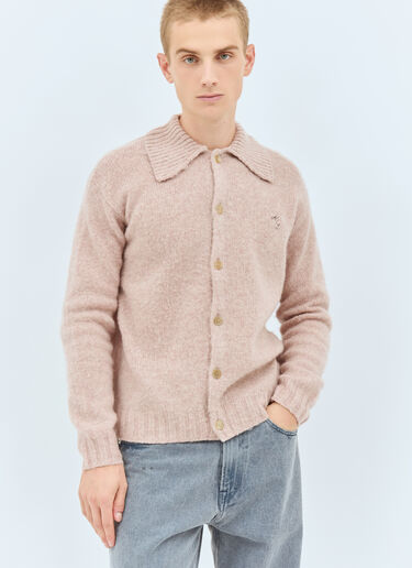 Acne Studios Polo Wool Cardigan Pink acn0157019