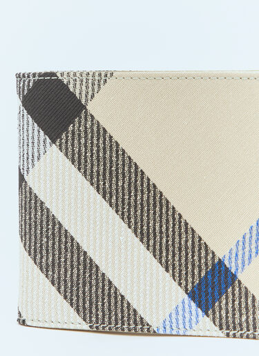 Burberry 格纹双折钱包 卡其色 bur0156023