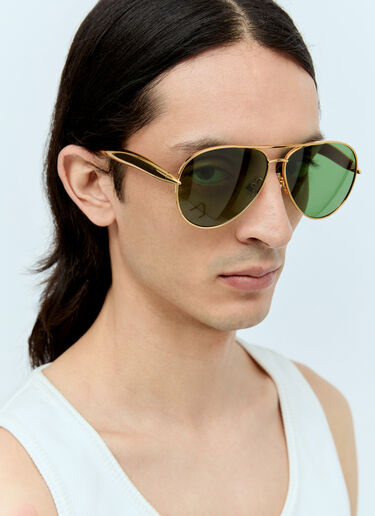 Bottega Veneta Sardine Aviator Sunglasses Gold bos0355005