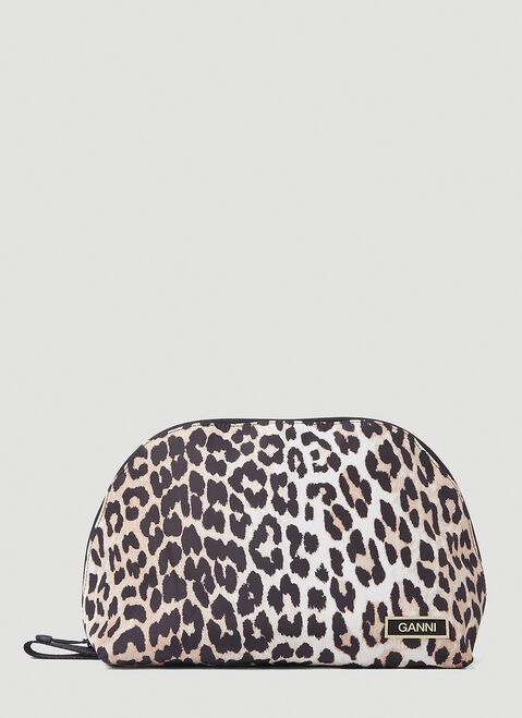 Rains Leopard Print Vanity Bag Grey rai0354020
