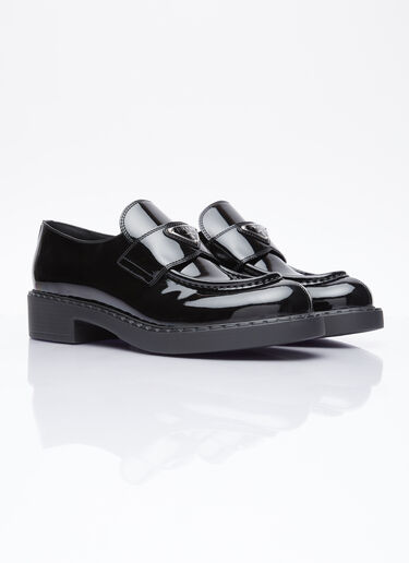 Logo Plaque Loafers Prada Logo Plaque Loafers Black pra0253010