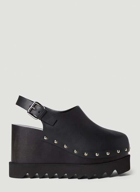 Versace Elyse Mat Alter Mat Platform Wedges Black vrs0252029