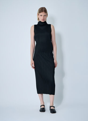 Pleats Please Issey Miyake Pleated Top Black plp0261008