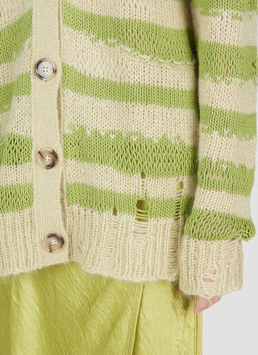 Acne Studios 仿旧条纹开衫 绿色 acn0253028