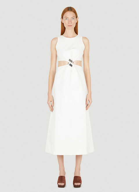 Wynn Hamlyn Helix Mid Length Dress Beige wyh0249008