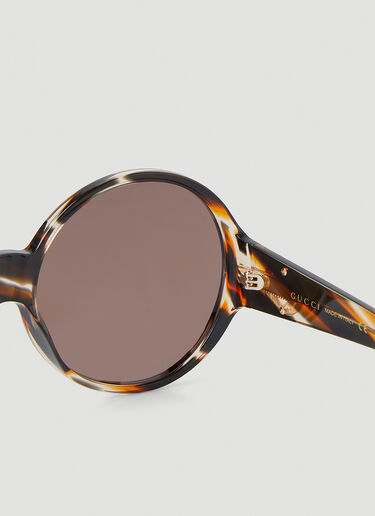 Gucci Tortoiseshell Round Frame Sunglasses Brown guc0247352
