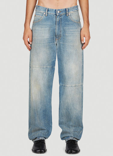 MM6 Maison Margiela イレギュラーシームジーンズ ブルー mmm0153010