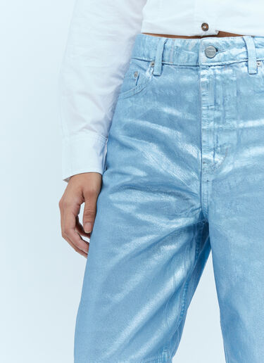 GANNI Foil Stary Denim Jeans Blue gan0254010