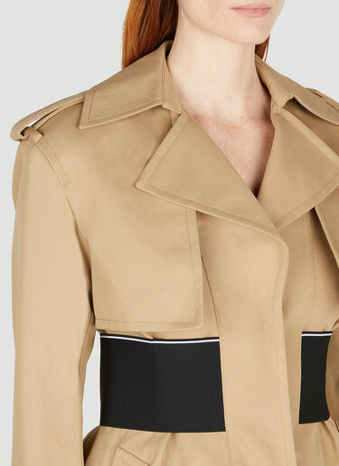 Alexander Wang Logo Elastic Trench Coat Beige awg0251001