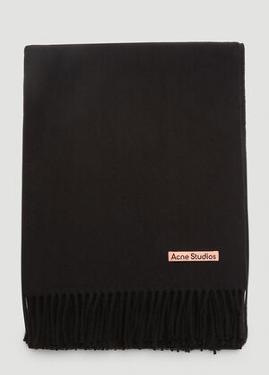 Acne Studios Fringe Wool Scarf Black acn0346017