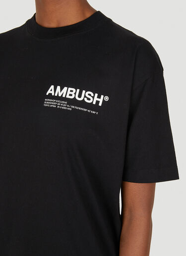 Ambush 워크숍 로고 티셔츠 블랙 amb0248047