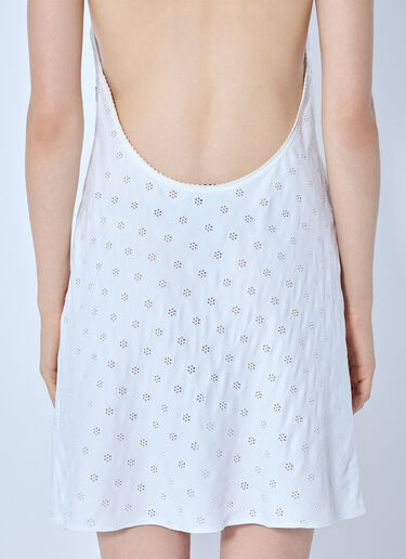 LN-CC® - Miu Miu: Cady Eyelet Lace Mini Dress - White Miu Miu Cady Eyelet Lace Mini Dress White miu0266006