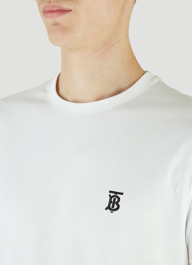 Burberry 자수 로고 티셔츠 화이트 bur0145014