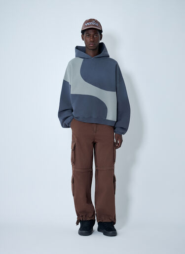 ERL Wave Hooded Sweatshirt Blue erl0162004