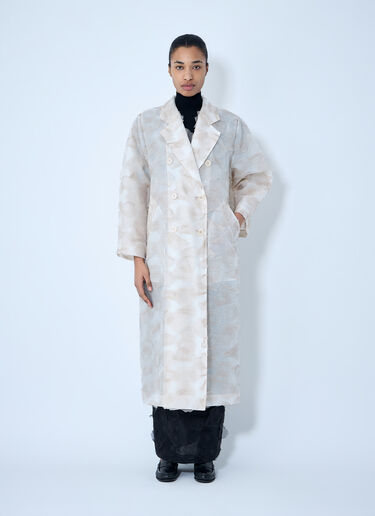 Max Mara Double-Breasted Long Coat Beige max0264312