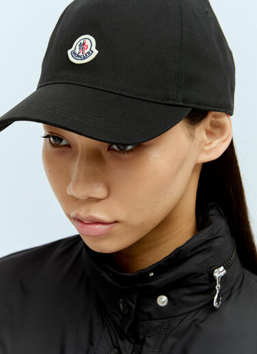 Moncler 徽标贴饰棒球帽  黑色 mon0256035