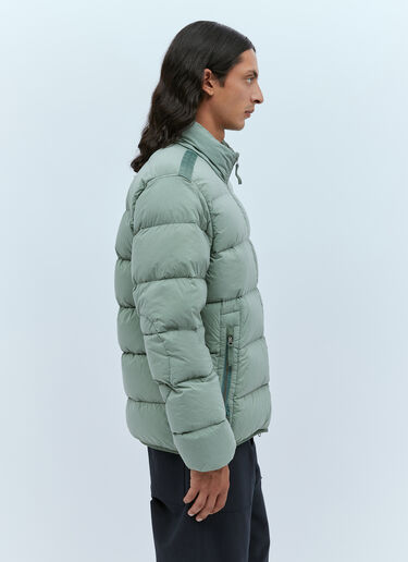 Stone Island Compass Patch Real Down Jacket Green sto0154017