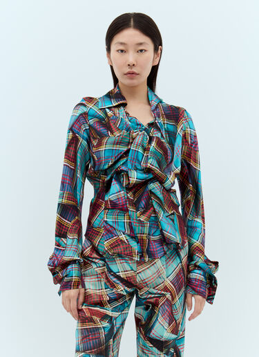 Vivienne Westwood Drunken Shirt Blue vvw0257028