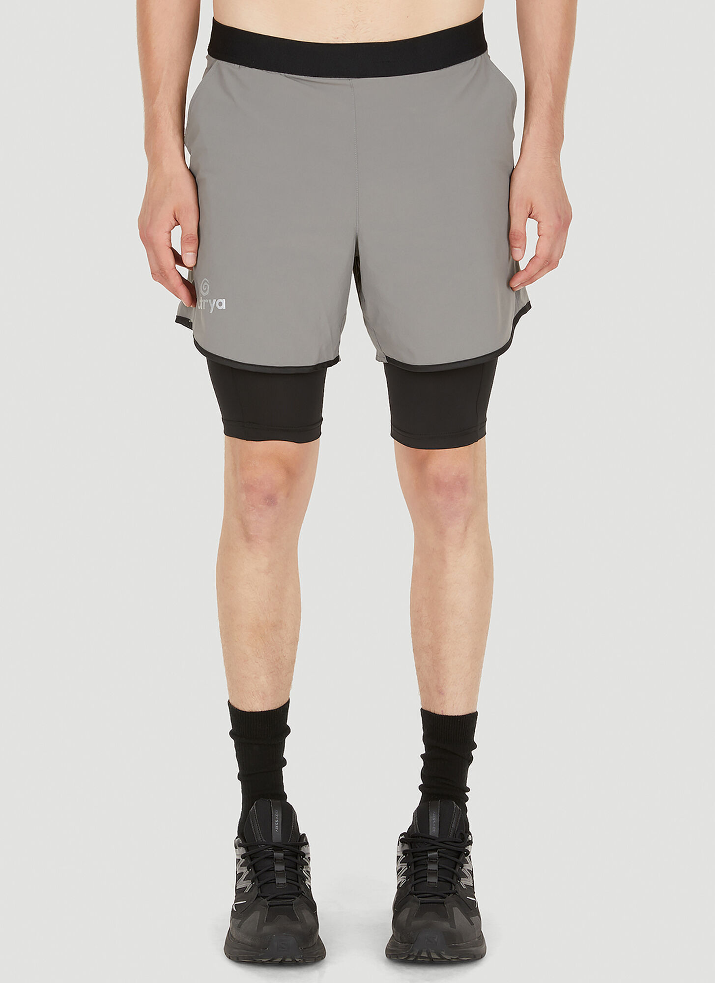 Shop Ostrya Ironwood Trail Shorts In Grey