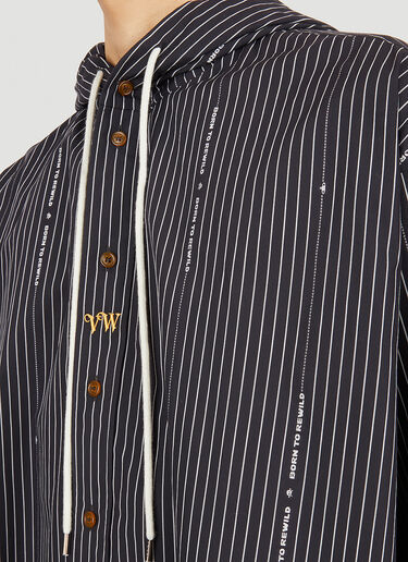 Vivienne Westwood Pinstripe Hooded Overshirt Black vvw0152016