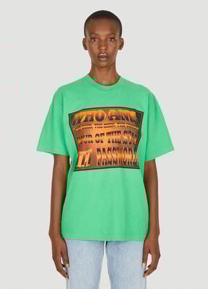 Come Tees Who Am I Raver T-Shirt Green com0349002