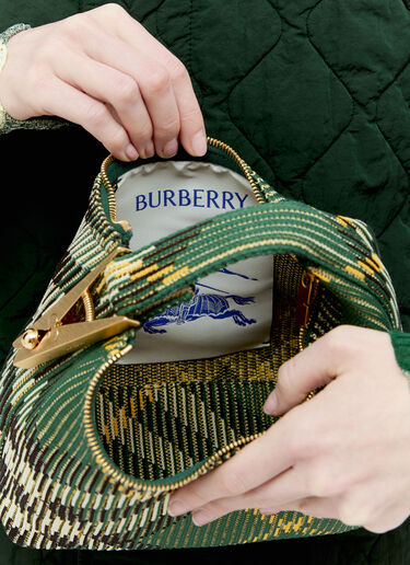 Burberry 迷你衣夹粗呢手提包  绿色 bur0255097