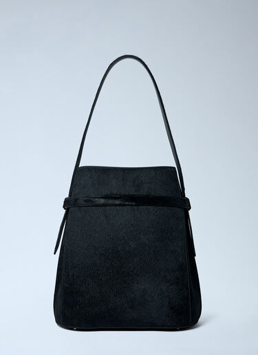 Belted Pony Hair Bucket Bag TOTEME Belted Pony Hair Bucket Bag Black tot0263073