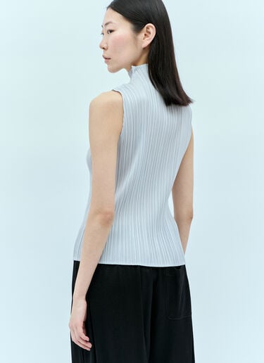 Pleats Please Issey Miyake 하이넥 플리츠 탑 그레이 plp0254008