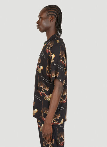 Abstract Motif Short Sleeve Shirt Endless Joy Abstract Motif Short Sleeve Shirt Black enj0148005