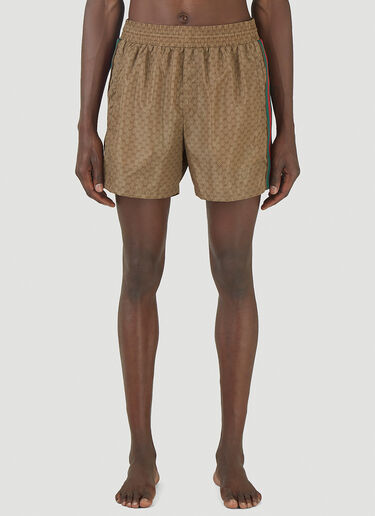 Gucci GG Swim Shorts Brown guc0145056