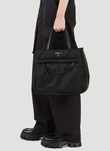 Prada Women's Recycled-Nylon Tote Bag in Black | LN-CC®