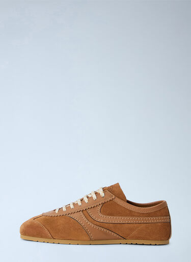 LN-CC® - Dries Van Noten: Suede Panel Sneakers - Brown Dries Van Noten Suede Panel Sneakers Brown dvn0165027