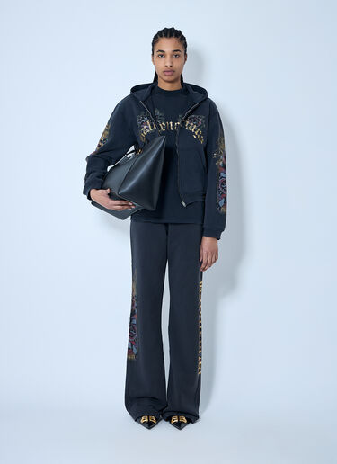 Balenciaga Tacky Tattoo Flared Track Pants Black bal0259050
