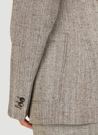 Bottega Veneta Single Breasted Blazer Brown bov0253076