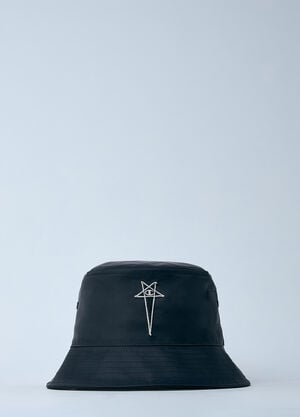 Rick Owens x Champion Logo Motif Bucket Hat Black roc0161008