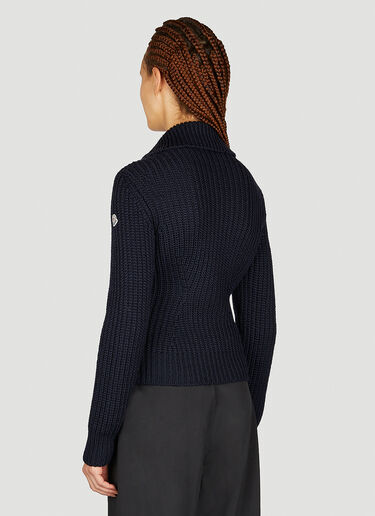 Moncler Padded Wool Cardigan Navy mon0253038