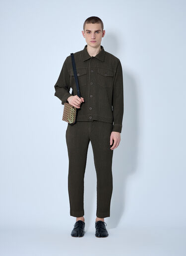 Homme Plissé Issey Miyake 褶裥长裤  卡其色 hmp0160001
