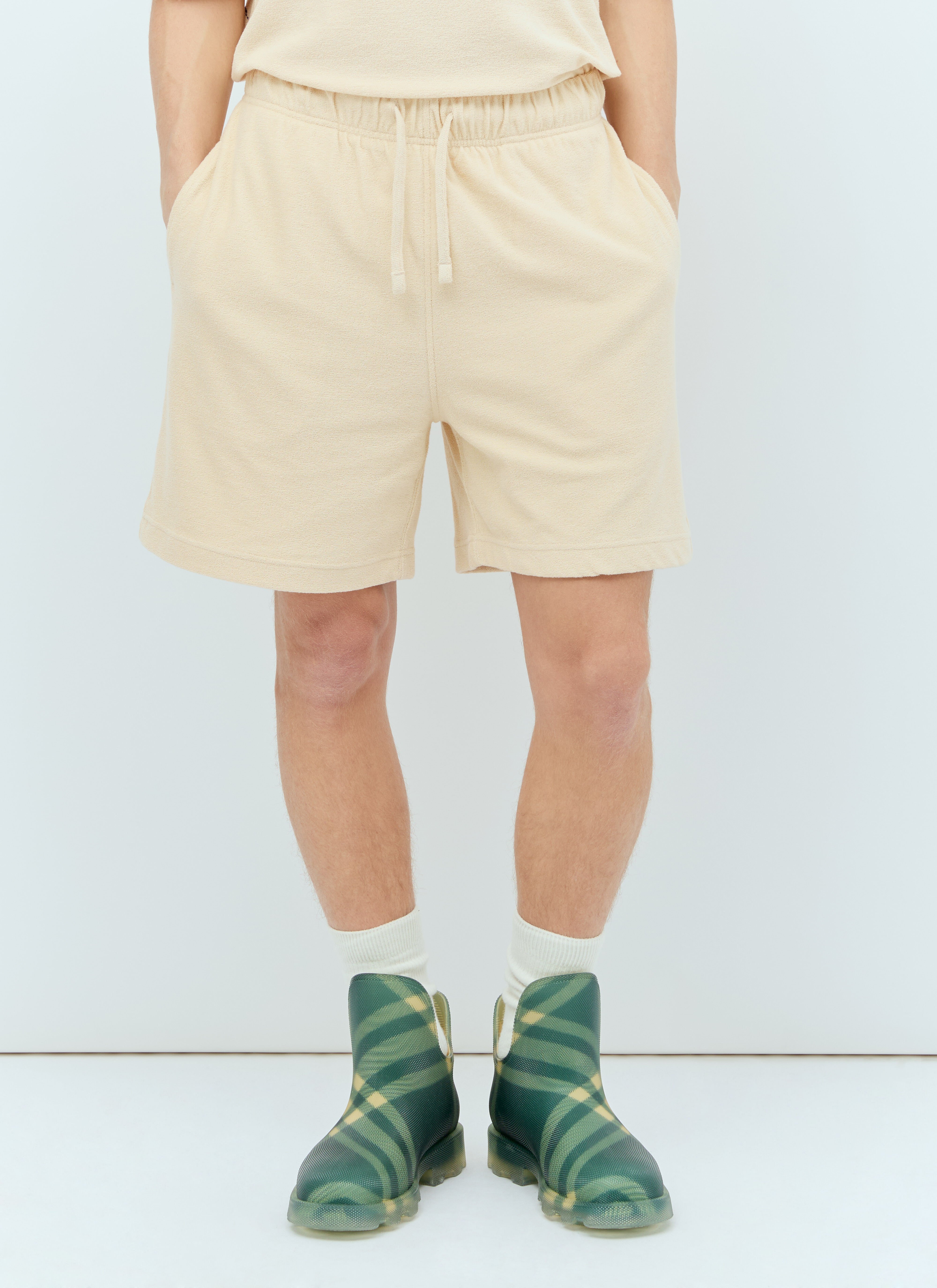 Burberry Cotton Towelling Shorts Green bur0155102