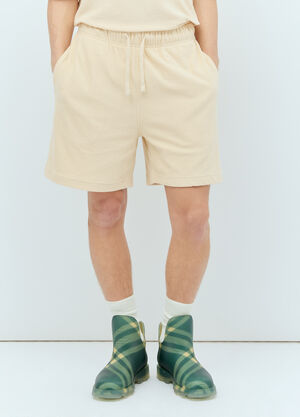 Our Legacy Cotton Towelling Shorts Orange our0157015