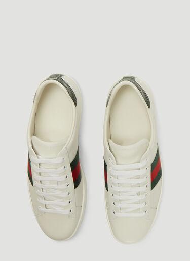 Gucci Ace Leather Sneakers White guc0137077