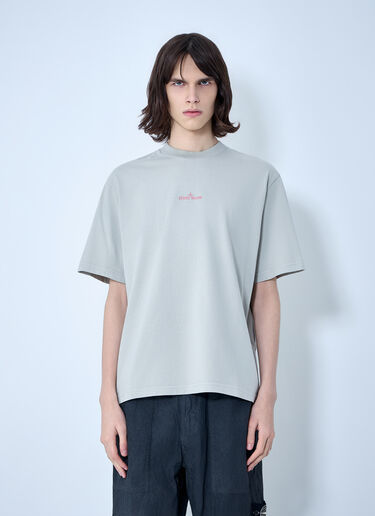 High-Neck Cotton Jersey T-Shirt Stone Island High-Neck Cotton Jersey T-Shirt Grey sto0164052