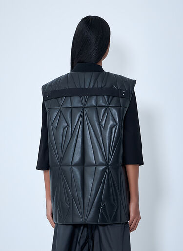 Moncler x Rick Owens Geocamo Flight Leather Hooded Gilet Black mcs0363008