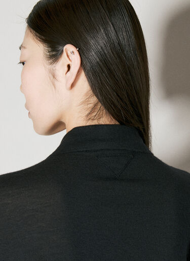 Cashmere Polo Sweater Prada Cashmere Polo Sweater Black pra0256053