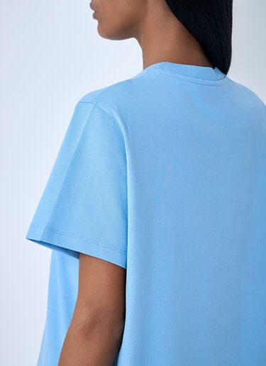 GANNI Logo Motif T-Shirt Blue gan0263002