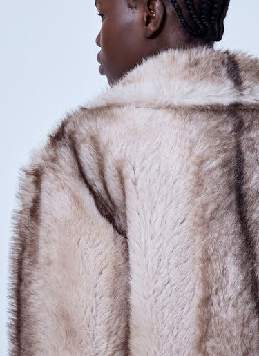 LN-CC® - Sportmax: Short Faux Fur Jacket - Brown Sportmax Short Faux Fur Jacket Brown spx0266011