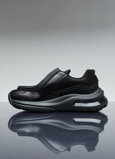 Systeme Brushed Leather Sneakers Prada Systeme Brushed Leather Sneakers Black pra0154011
