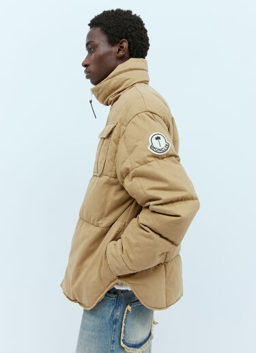 Moncler x Palm Angels Fieldrush 短款羽绒服  棕色 mpa0355001