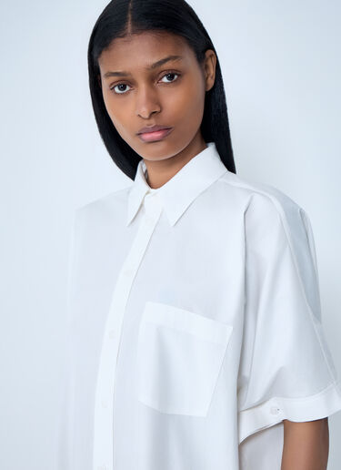 MM6 Maison Margiela Button-Down Midi Dress White mmm0264005