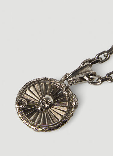 Alexander McQueen Skull Medallion Necklace Silver amq0148055
