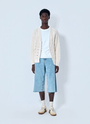 Lacoste Cable Knit Cardigan White lac0164014